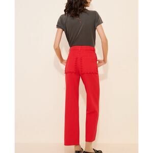 Never Fully Dressed Red Flare Jeans